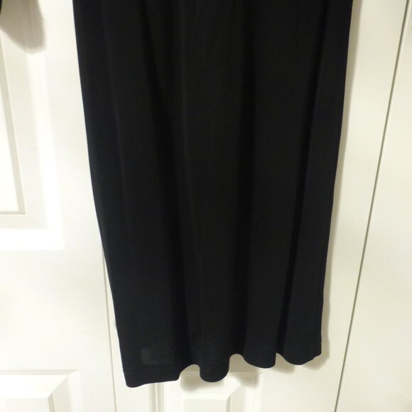 BEBE black yoke three quarter sleeve dress with mesh insert - Picture 3 of 7